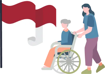インドネシア人材に特化のイラスト